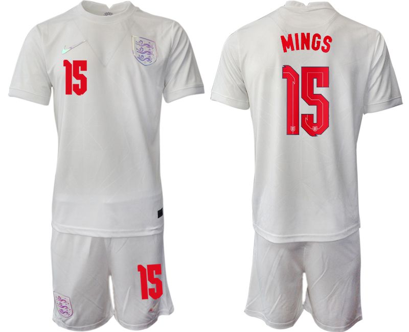 Men 2022 World Cup National Team England home white 15 Soccer Jersey